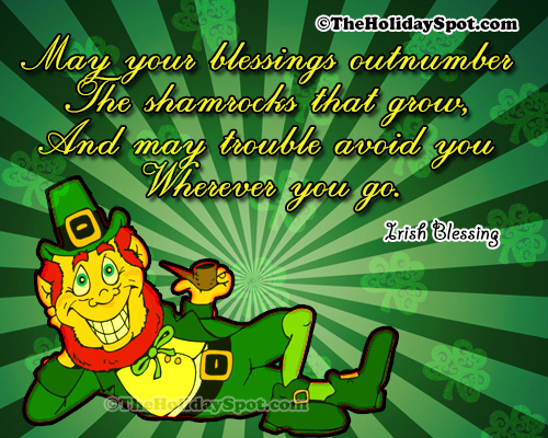 St. Patrick's Day Quotes card of Irish blessings