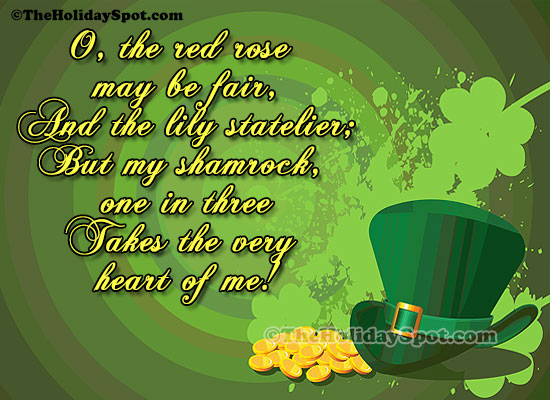 St. Patrick's Day Quotes on shamrock takes the heart