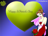 Patrick's Day wish from beautiful lady