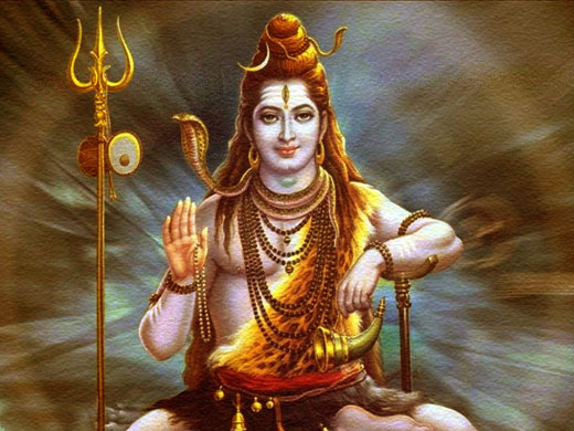 Lord Shiva with his symbolized attributes