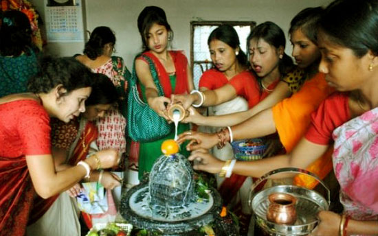 The Shivratri celebration through worship