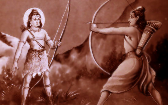 Lord Shiva and Arjuna