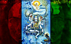 Shivratri Wallpaper - Lord Shiva fully captured Devi Ganga and released a small part on the request of Bhagirath