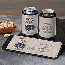 Happy Camper Personalized Camping Can & Bottle Wrap