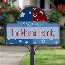 All American Personalized Magnetic Garden Sign