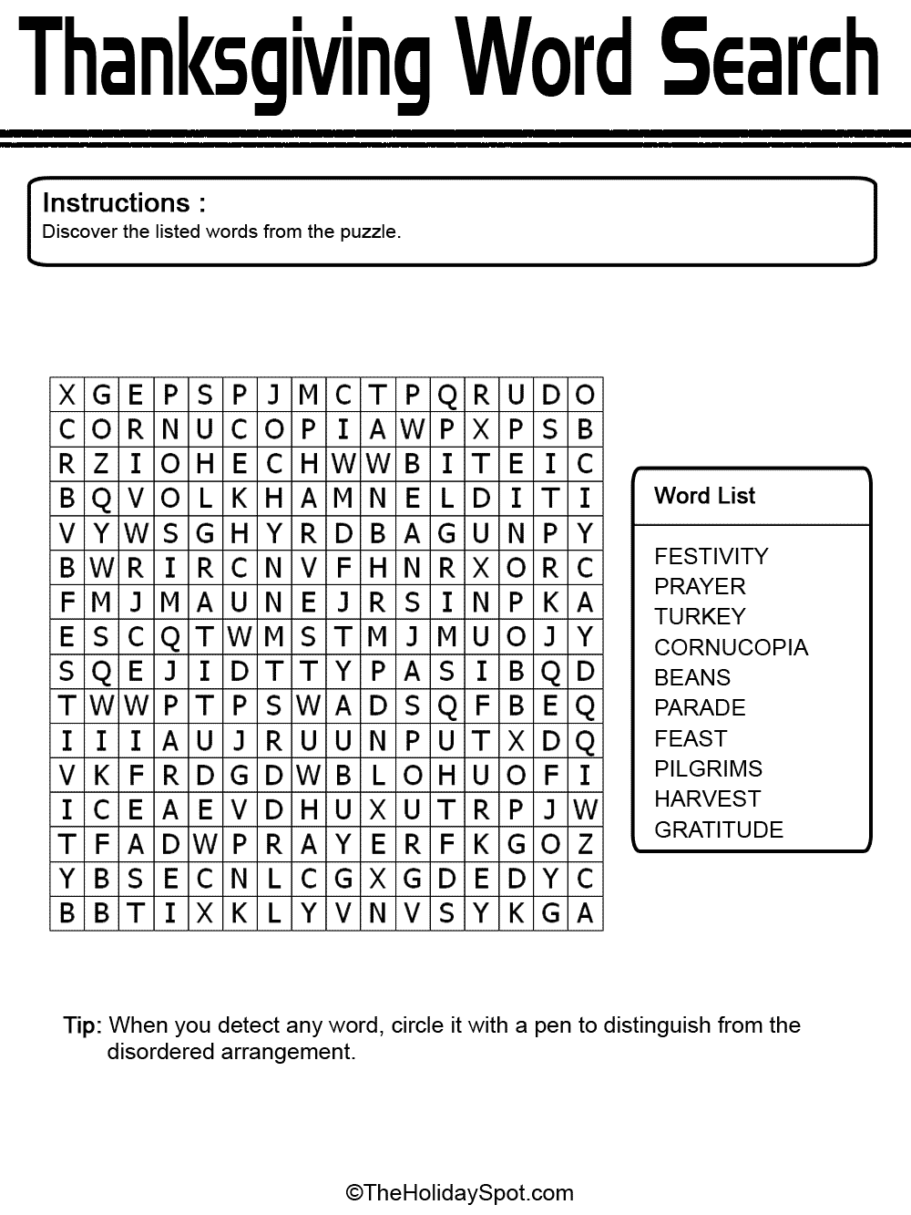 Word Search Template For Microsoft Word