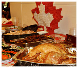 Canadian Thanksgiving Dinner Table