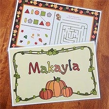 Fun For Fall! Personalized Activity Placemat
