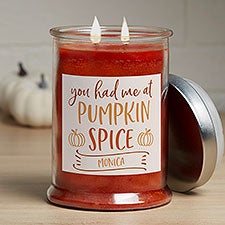 You Had Me At Pumpkin Spice Personalized Candle Jar