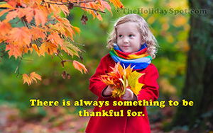 HD Thanksgiving wallpaper - cute little girl holding maple leaves