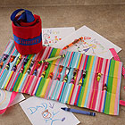 Personalized Crayon Roll-up Case with Crayons