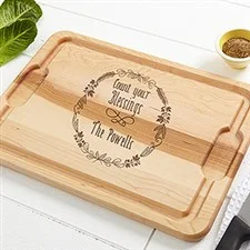 Count Your Blessings Personalized Maple Cutting Boards