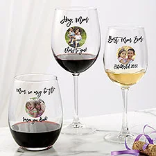 Photo Message For Her Personalized Wine Glass Collection