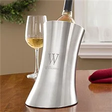 Sleek Elegance Personalized Stainless Steel Wine Chiller