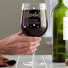 Big Vino Personalized Whole Bottle Oversized Wine Glass