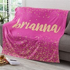 Sparkling Name Personalized Blanket