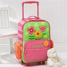 Pretty Flowers Personalized Kids Rolling Luggage