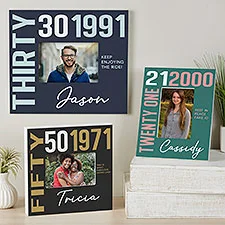Timeless Birthday Personalized Picture Frames