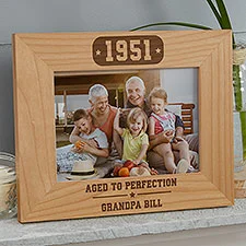 Vintage Birthday Engraved Picture Frame