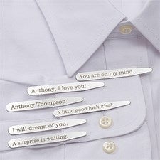 Secret Message Personalized Collar Stays Set of 3