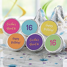 Birthday Confetti Personalized Candy Stickers