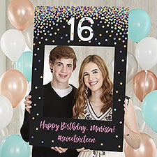 Birthday Confetti Personalized Photo Frame Prop