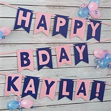 Write Your Own Personalized Birthday Bunting Banner