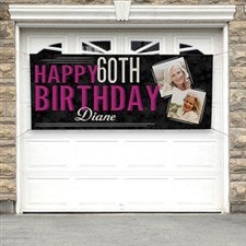 Vintage Age Birthday Personalized Photo Banner