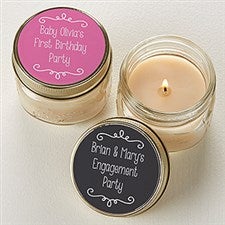 Write Your Own Personalized Mason Jar Candle Favors