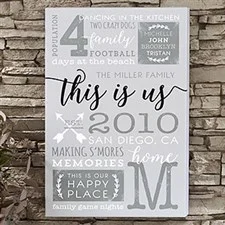 This Is Us Personalized Canvas Art Prints