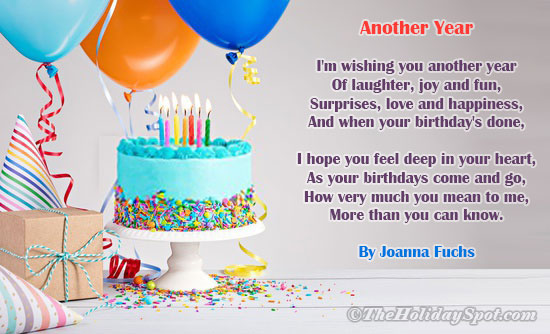 A birthday poem with the wishes of love and happiness
