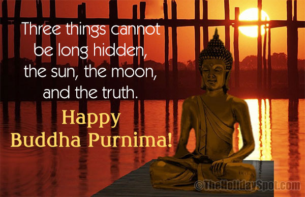 Happy Buddha Purnima greeting card for WhatsApp and Facebook with a beautiful message