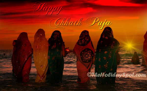 WhatsApp card themed with Chhath Puja