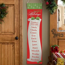 Christmas Nice List Personalized Door Banner