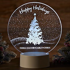 Christmas Snowscape Personalized LED Sign