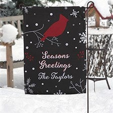 Wintertime Wishes Personalized Garden Flag