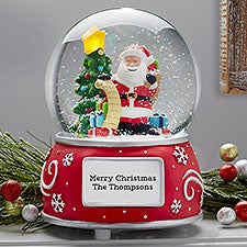 Santa Claus Personalized Musical & Light Up Snow Globe