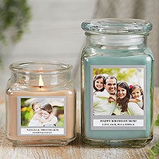 Picture Perfect Personalized Scented Glass Candle Jar