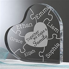 Together We Make A Family Personalized Heart Puzzle Keepsake