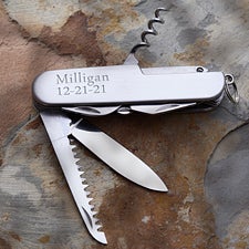 Personalized 13-Function Stainless Pocket Knife