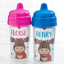 Christmas Moose Personalized Toddler 10 oz. Sippy Cup