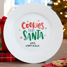 Cookies for Santa Personalized Christmas Plate