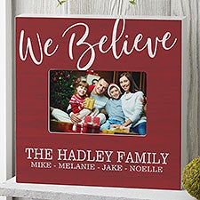 We Believe Personalized Christmas Picture Frame