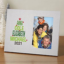 Christmas Tree Family Personalized Frame