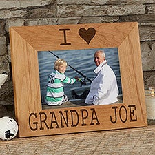 I/We Love Him Personalized Picture Frame