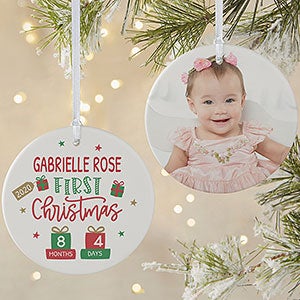 Baby's First Christmas Age Personalized Ornament