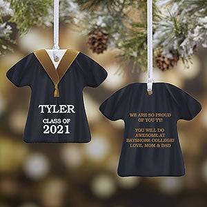 Graduation Gown Personalized T-Shirt Ornament