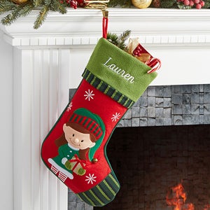 Girl Elf- Christmas Family Stocking