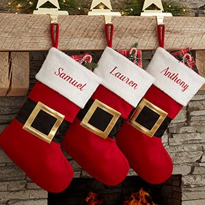 Santa Belt Personalized Christmas Stockings
