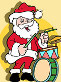 Santa in singing mood in Christmas